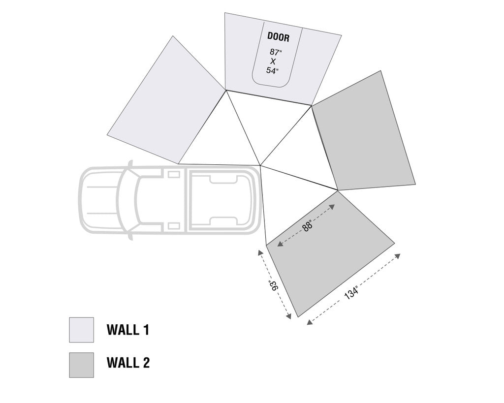 OVS Nomadic 270 LT Awning Wall 2 Passenger Side 18239909