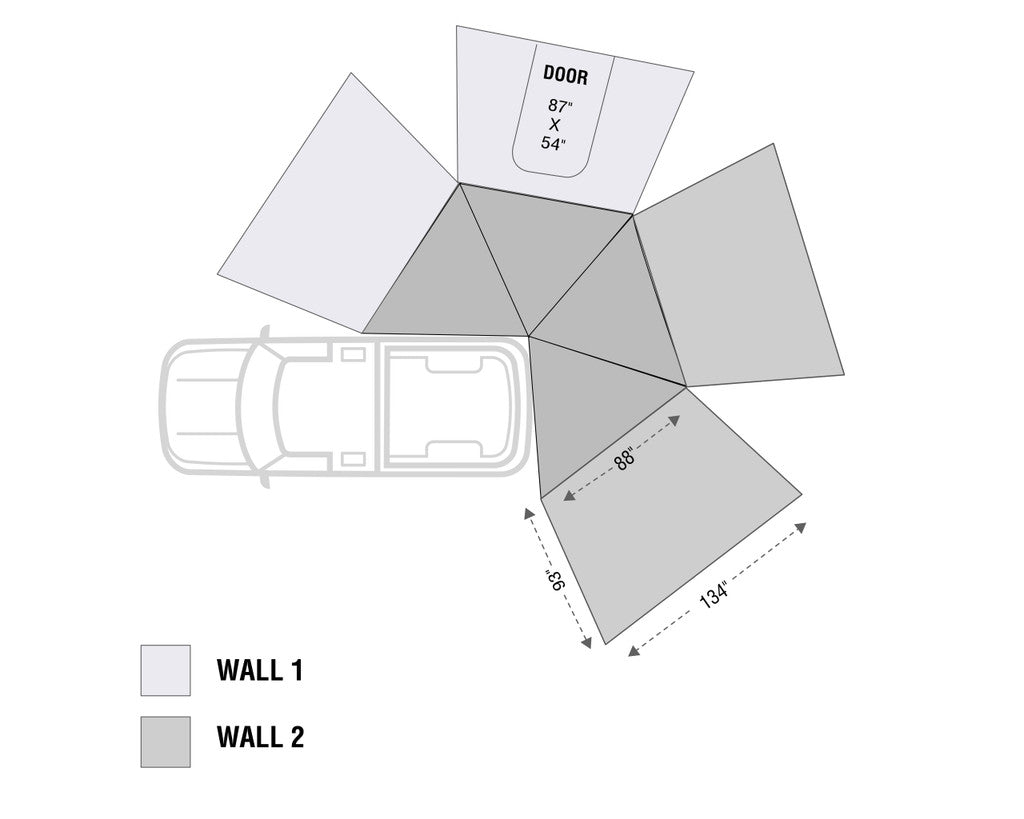 OVS Nomadic 270 LT Awning Wall 1 Passenger Side 18229909