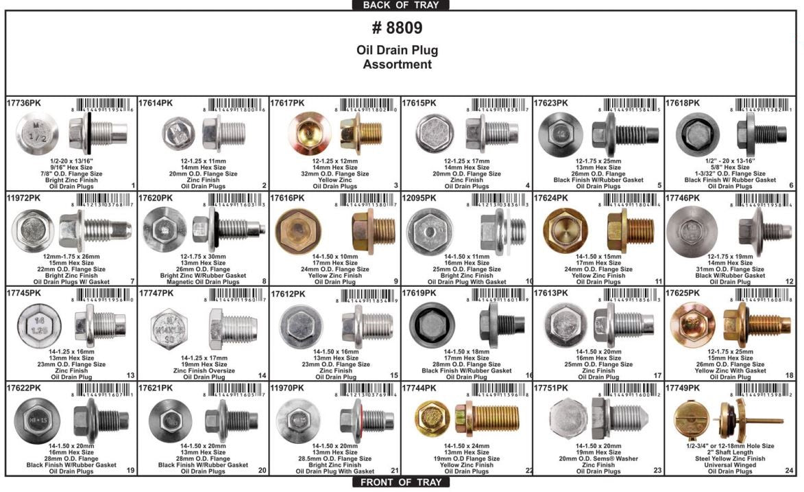 Disco Automotive 8120 Assortiment de fixations universelles à poussoir