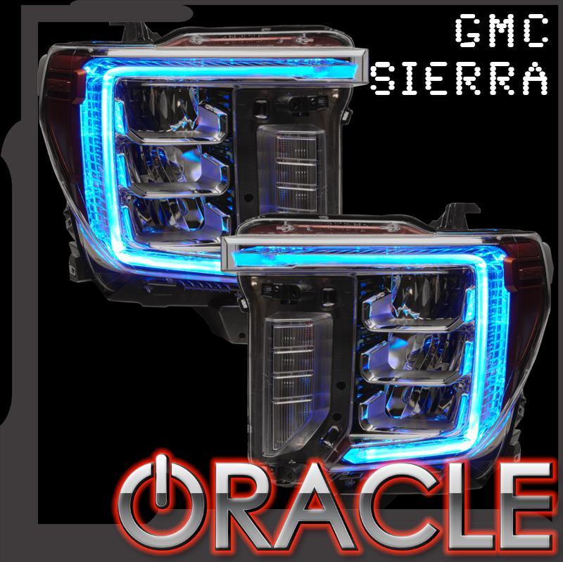 Oracle Lighting 2020-2023 GMC Sierra 2500 3500 HD Colorshift Rgb+w Headlight Drl Upgrade Kit 1451-330