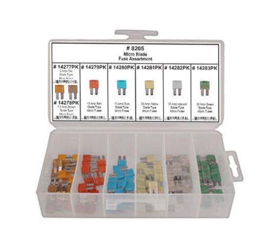 DISCO Shipped in 6 Hole Plastic Tray Mirco Blade Fuse Assortment 8205