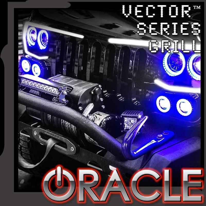Oracle Lighting 2007-2018 Jeep Wrangler 2020-2021 Wrangler JL Vector Series Grill Led Halo Kit 5835-504