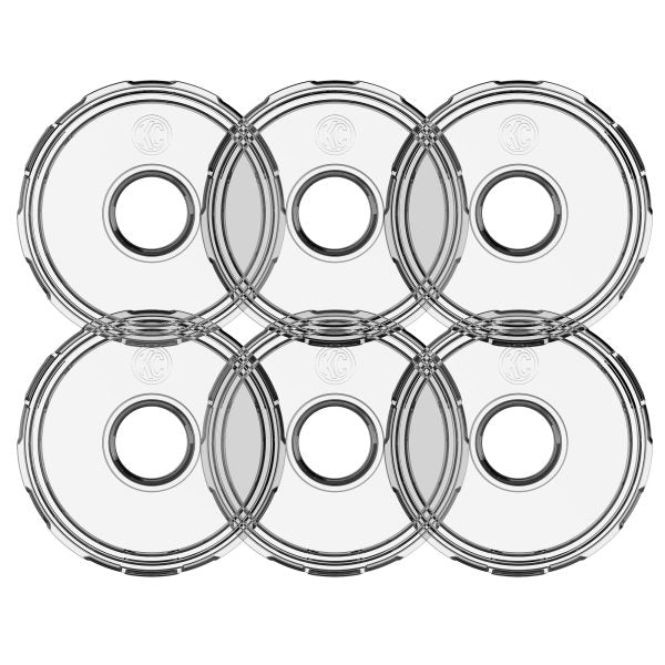 KC Hilites Cyclone V2 LED Replacement Lens Clear 6 PacK 4410