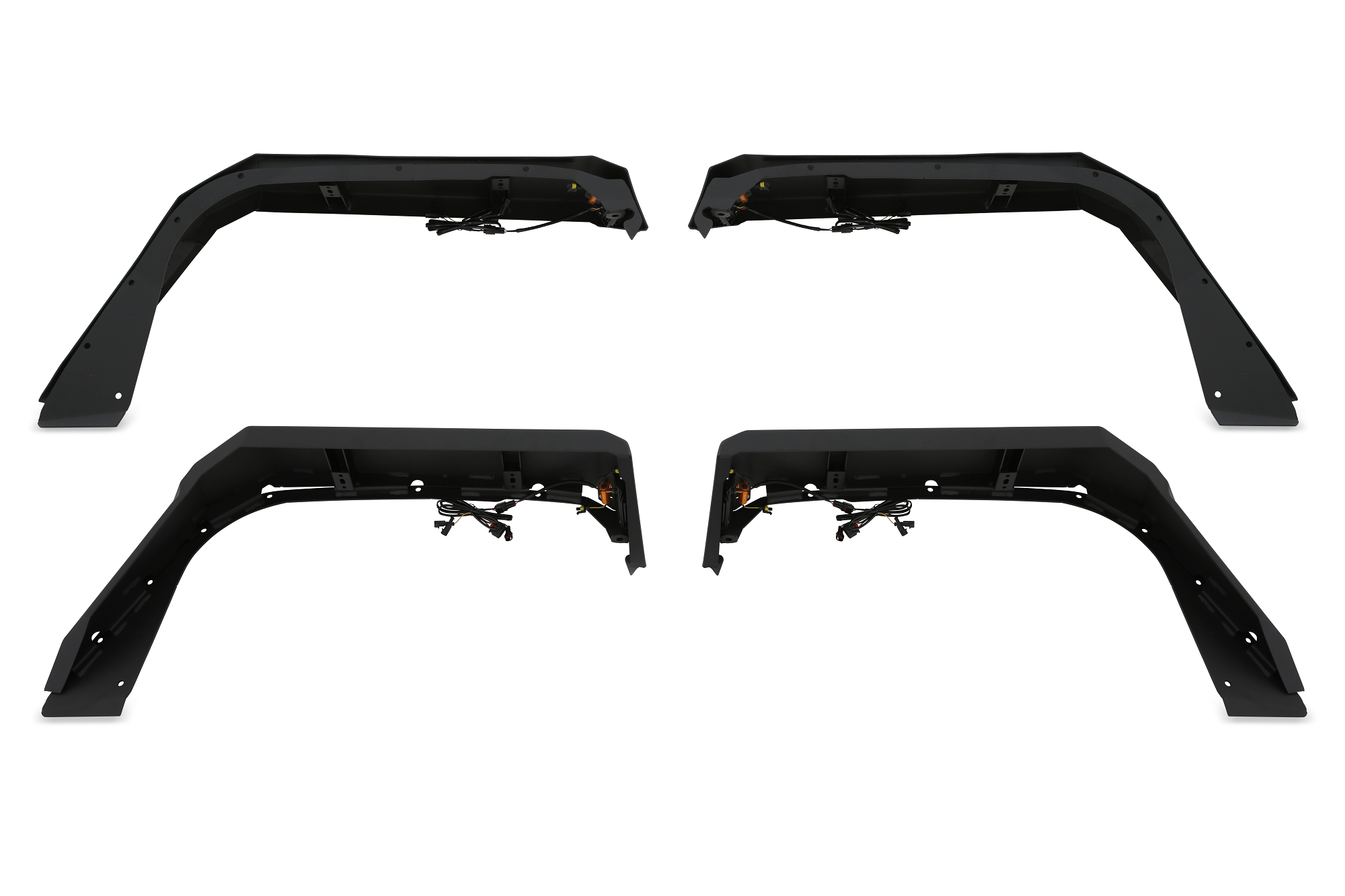 Body Armor 2018-2023 Jeep Wrangler JL Gladiator JT Front Fender Flares Light Texture Fender Flare Black JL-6102