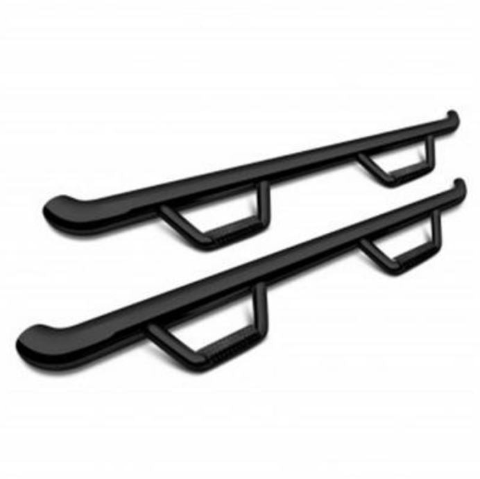 Smittybilt 2017-2019 Dodge Ram 1500 3 Inch Wheel To Wheel Nerf Steps With Cleated Steps Black D1598CC