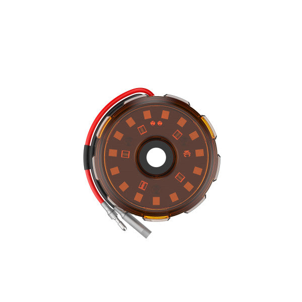 KC Hilites Cyclone V2 LED Single Light Amber Lens 5W Flood Beam 1360