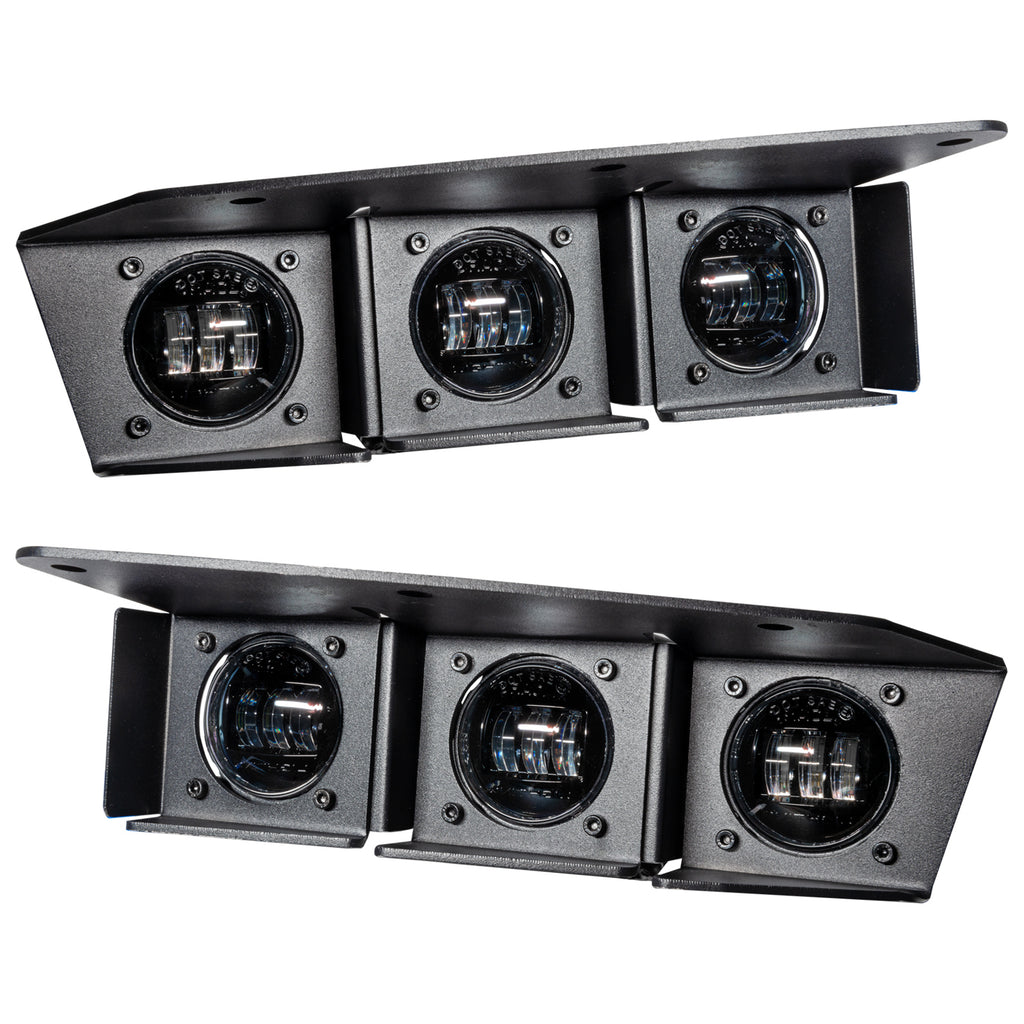 Oracle Lighting 2021-2024 Ford Bronco Triple White LED Fog Light Kit Steel Bumper 5890-001