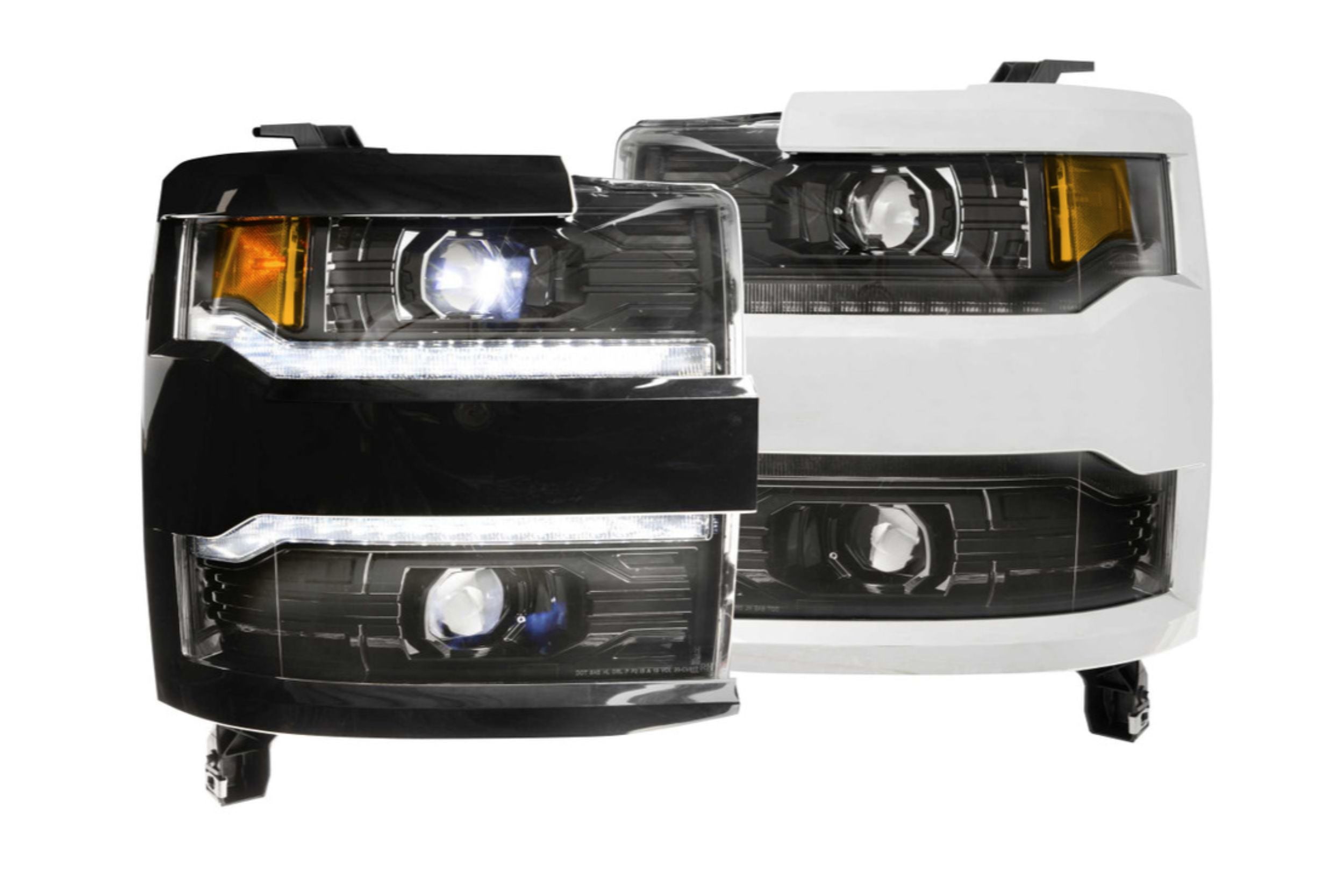 Morimoto 2015-2019 Chevrolet Silverado Hd XB Led Headlights Trim Pair Chrome LF541.C