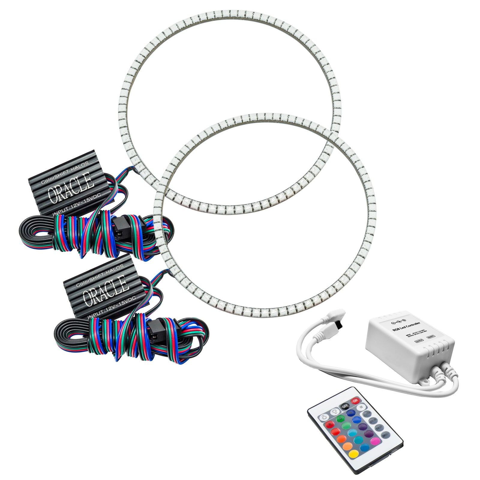 Oracle Lighting 2007-2017 Jeep Wrangler JK LED Surface Mount Headlight Halo Kit 3943-504