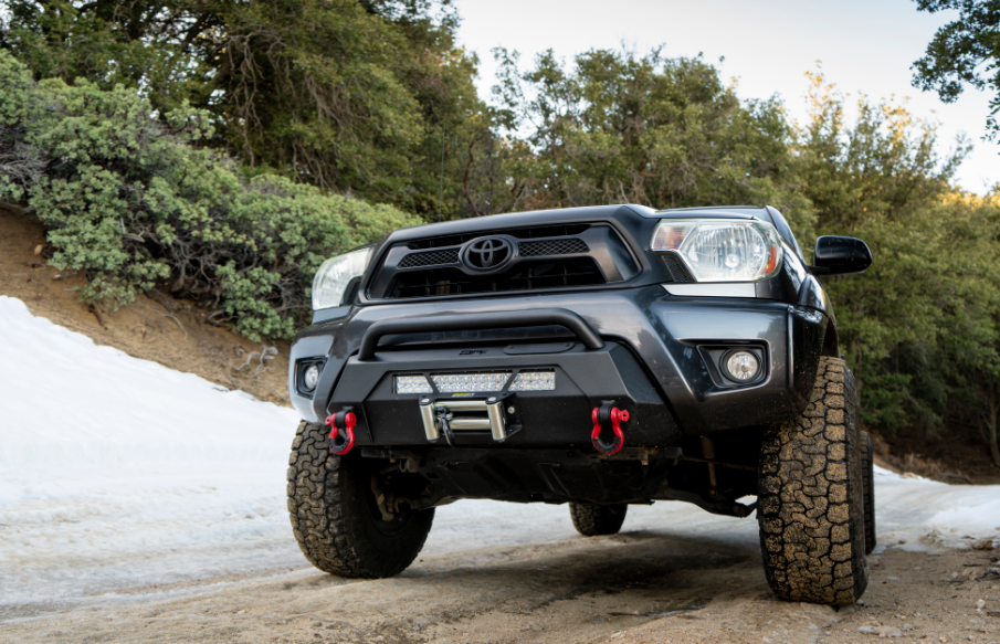 Body Armor 2012-2015 Toyota Tacoma Hiline Front Winch Bumper Light Textured Bumper Black TC-19340