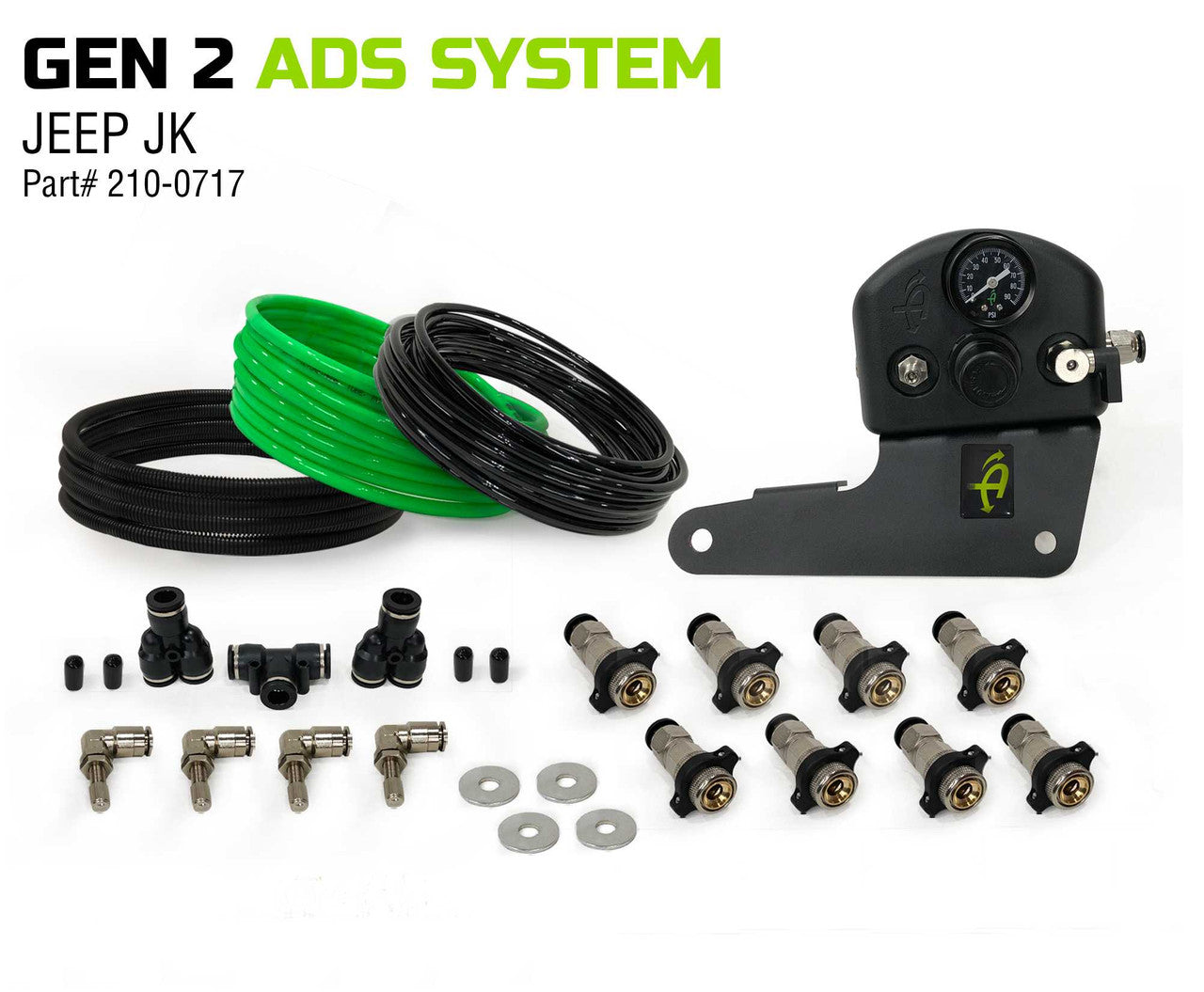 OVS 2007-2018 Jeep Wrangler JK JKU 4 Tire Inflation System Engine Bay Front Mount Driver Side 210-0717
