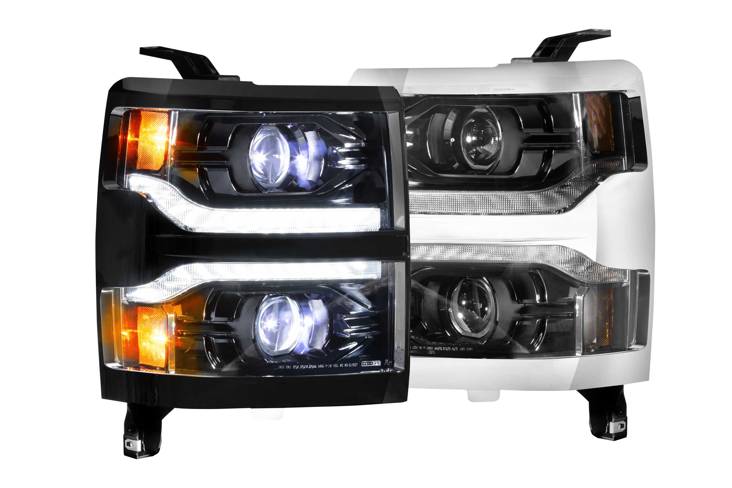 Morimoto 2014-2015 Chevrolet Silverado 1500 XB Led Headlights Trim Pair Chrome LF543.C