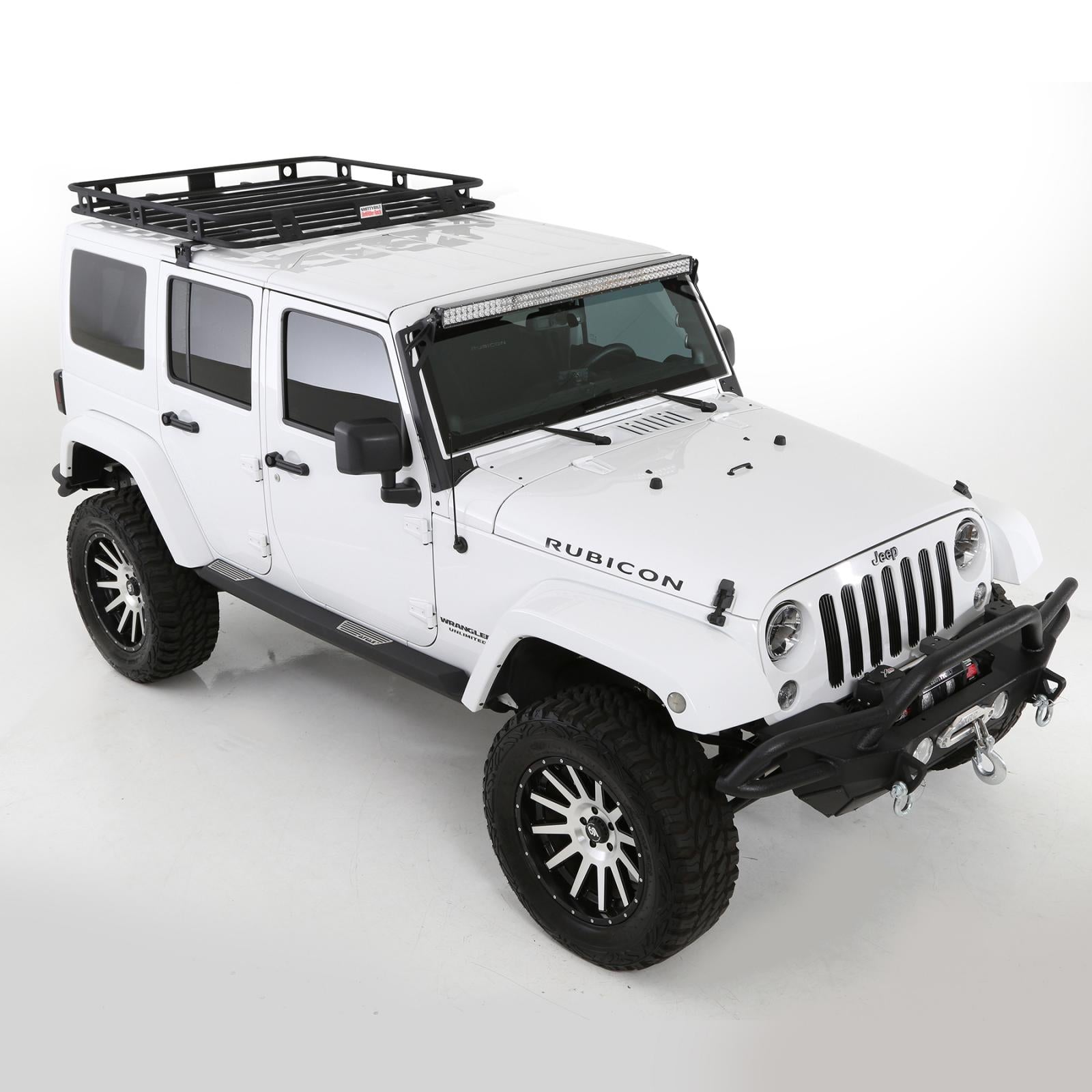 Smittybilt 1997-2006 Jeep Wrangler TJ LJ Defender Roof Rack Steel 4.5 X 4.5 X 4In Sides One Piece Welded 45454