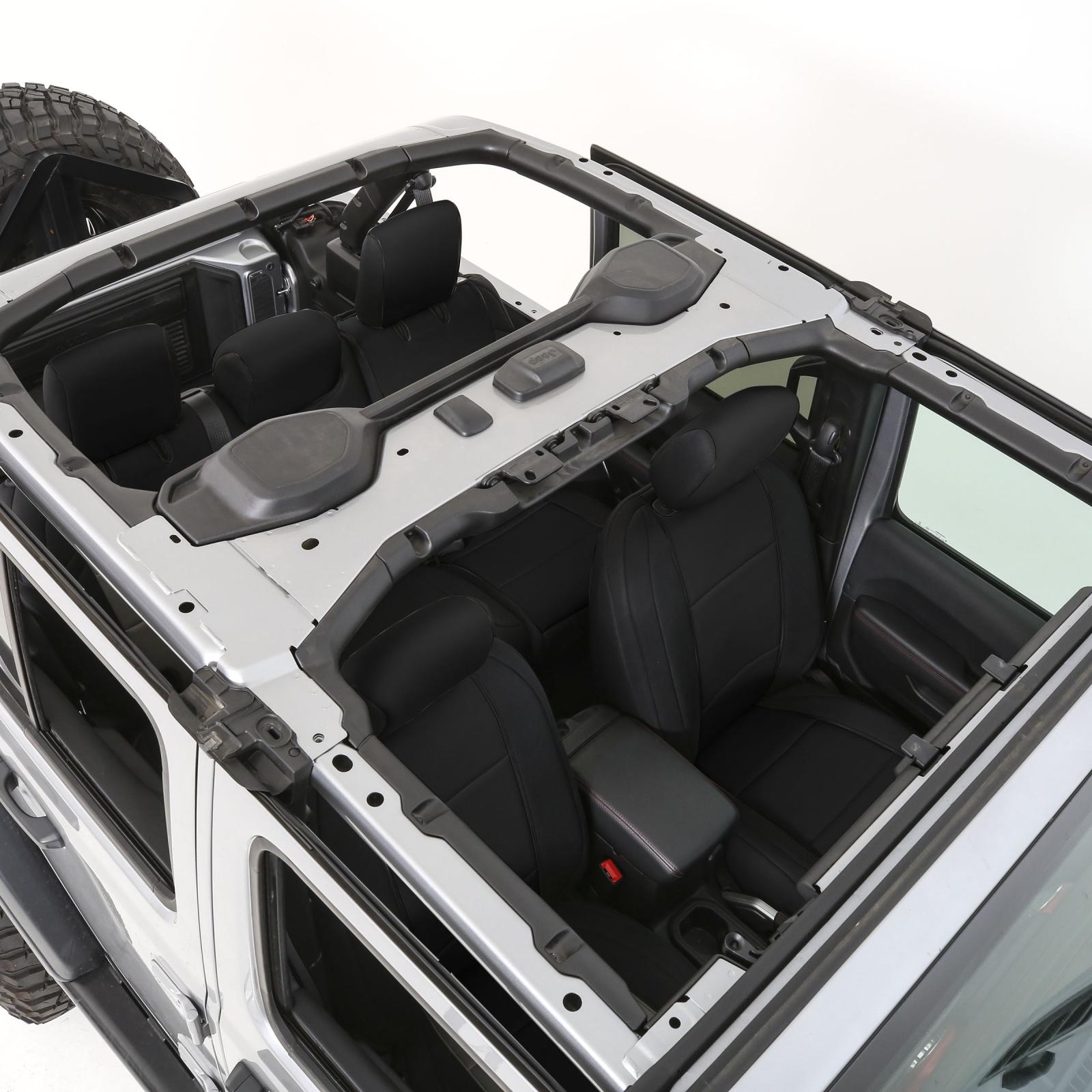 Smittybilt 2018-2023 Jeep Wrangler JL 4 Door Neoprene Front and Rear Seat Cover Set Black 472101