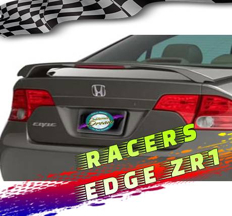RacersEdgeZR1 2006-2011 Honda Civic 4dr OE Style ABS Spoilers RE627L-2