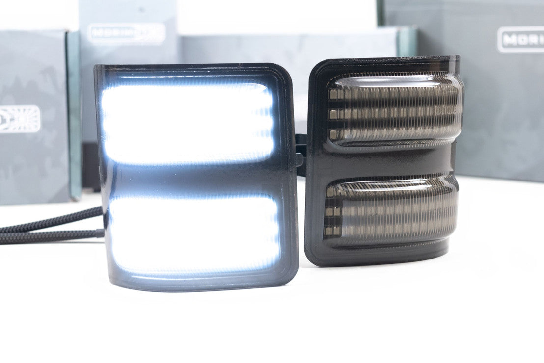 Morimoto 2011-2016 Ford F-250 F-350 F-450 Super Duty White/Amber XB LED Side Mirror Lights LF7920DS-1