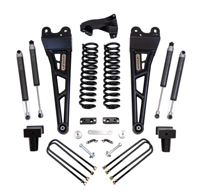 Readylift 2017-2022 Ford F250 F350 Super Duty Diesel 4WD 4" Coil Spring Lift Kit With Falcon Shocks And Radius Arms 49-27421