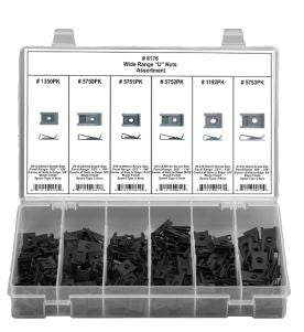DISCO Shipped in 6 Hole Plastic Tray Short Long "U" Nut Assortment 8176