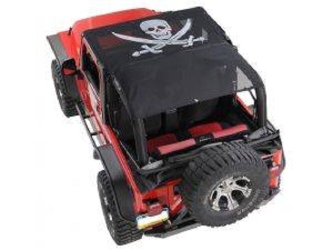 VDP 1997-2006 Jeep Wrangler TJ KoolBreez Sun Screen Full Brief Top Pirate Jolly Roger 9702FJKB-2