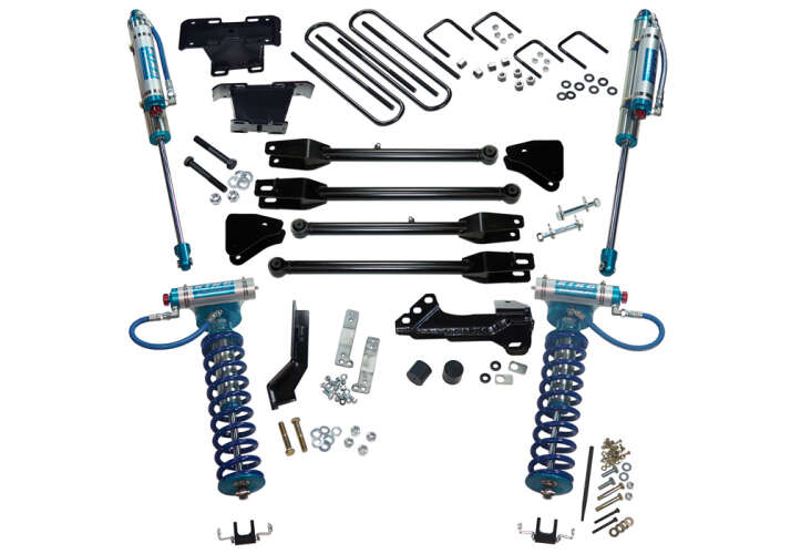 SUPERLIFT 2017-2022 Ford F-250 F-350 Super Duty 4WD with King Frt Clvrs & Res Rr Shocks  Ed 4-Link Lift Kit 4" K166KG