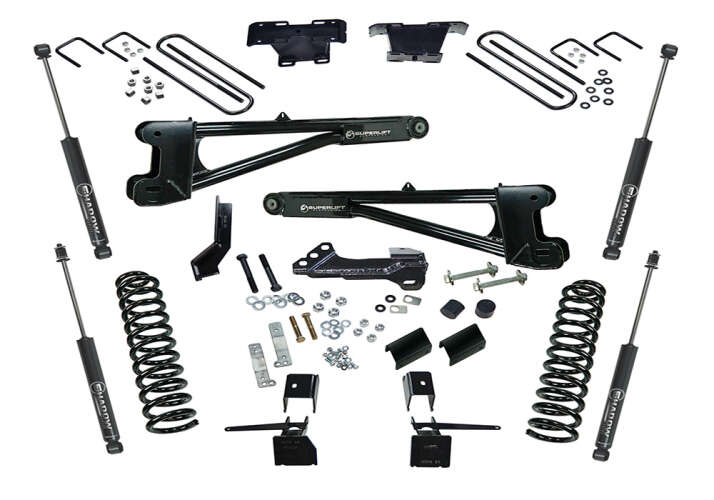 SUPERLIFT 2017-2022 Ford F-250 F-350 Super Duty 4Wd 4" Replacement Radius Arm Suspension Lift Kit Diesel With SL Shocks K165