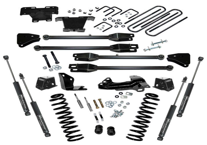 SUPERLIFT 2005-2007 Ford F-250 F-350 Super Duty 4 Inch Lift Kit 4Wd Diesel With 4 Link Conversion and SL Shocks K230