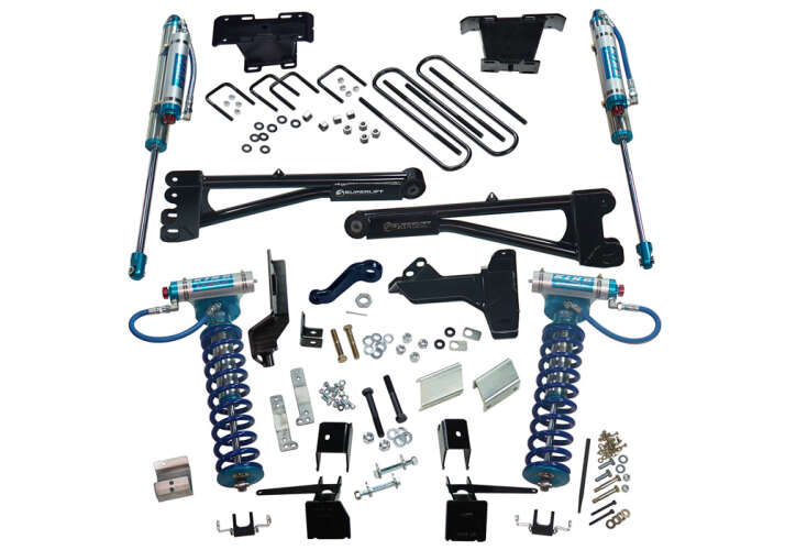 SUPERLIFT 2017-2022 Ford F-250 F-350 Super Duty 4WD Ed Radius Arm with King Frt Clvr & Res Rr Shocks  Suspension Lift Kit 6" K169KG
