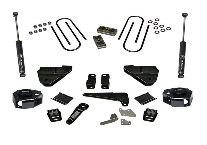 SUPERLIFT 2013-2018 Dodge Ram 3500 4WD 4" Front Shock Brackets Suspension Lift Kit With Rear SL Shocks K145/86040X2