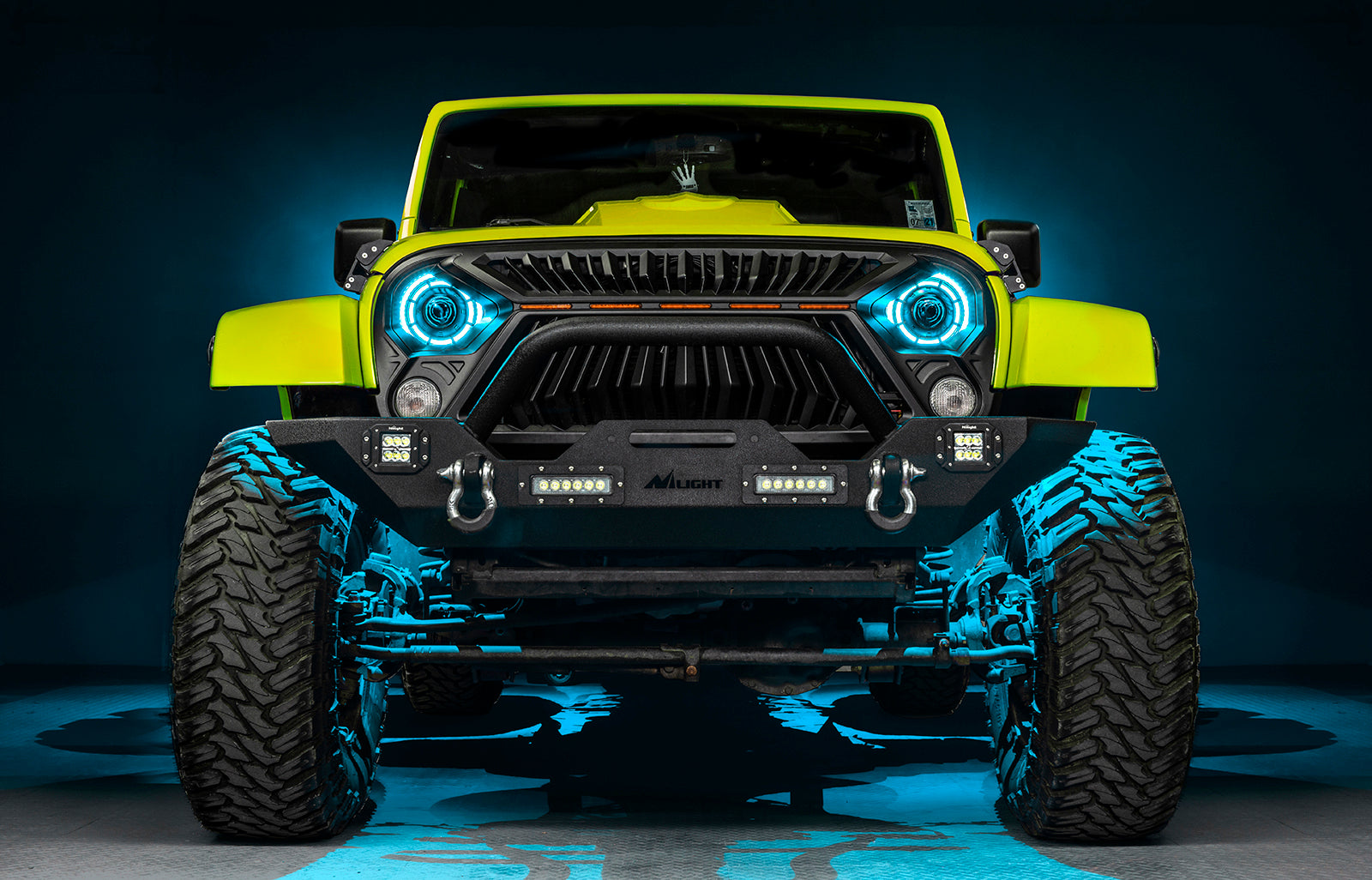 Oracle Lighting 2007-2018 Jeep Wrangler JK Oculus 7" ColorSHIFT Bi LED Projector Headlights 5876-335