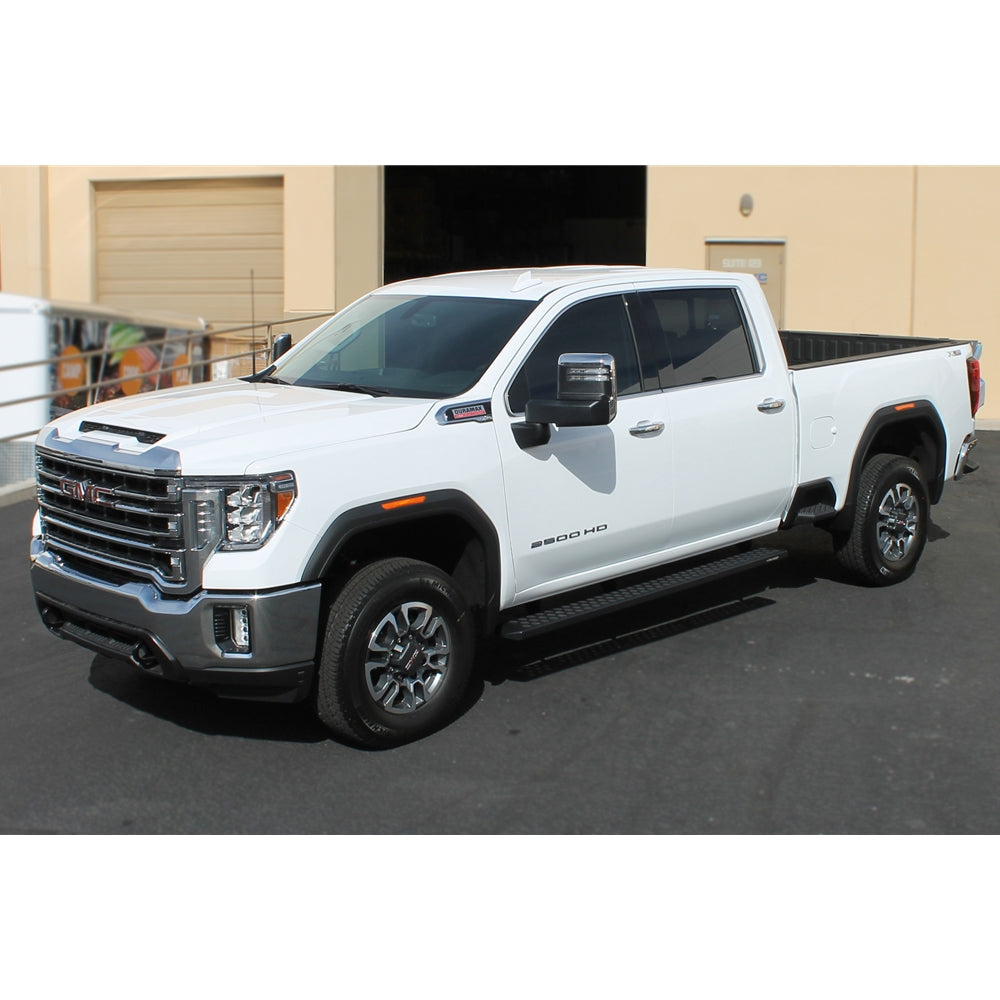 Raptor Series 6.5in Sawtooth Slide Track Running Boards Black Textured Aluminum 2101-0041BT