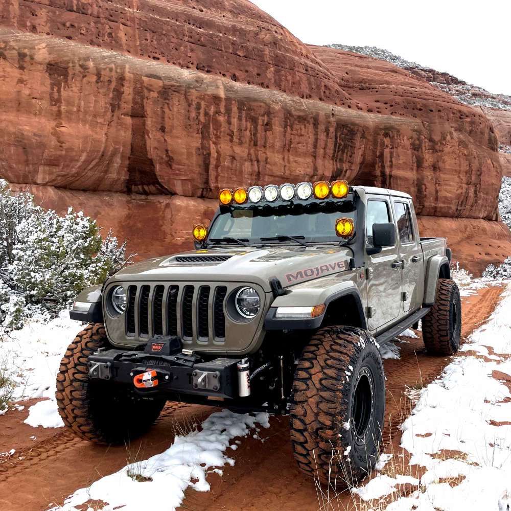KC Hilites 2021-2022 Jeep Wrangler Gladiator Mojave Gravity LED Pro6 50" Light Bar Kit KC-91339