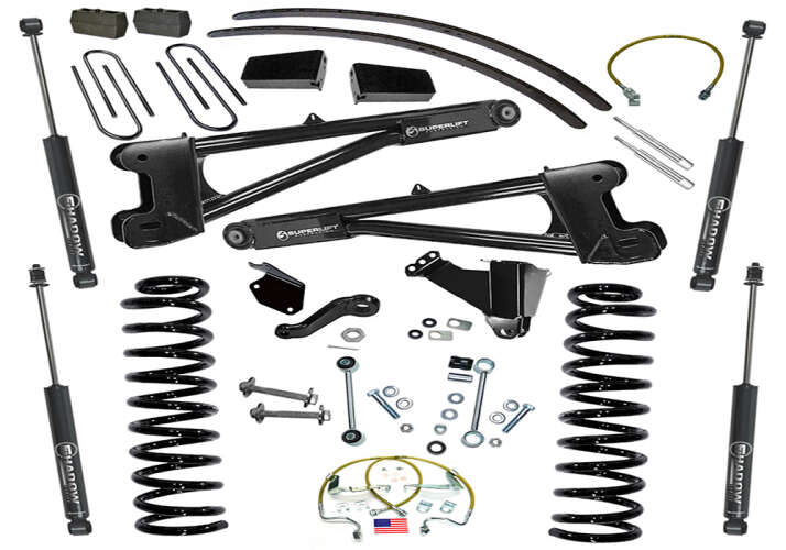 SUPERLIFT 2005-2007 Ford F-250 F-350 Super Duty 4WD Dsl with Replacement Radius Arms SL Shocks Lift Kit 8" K979