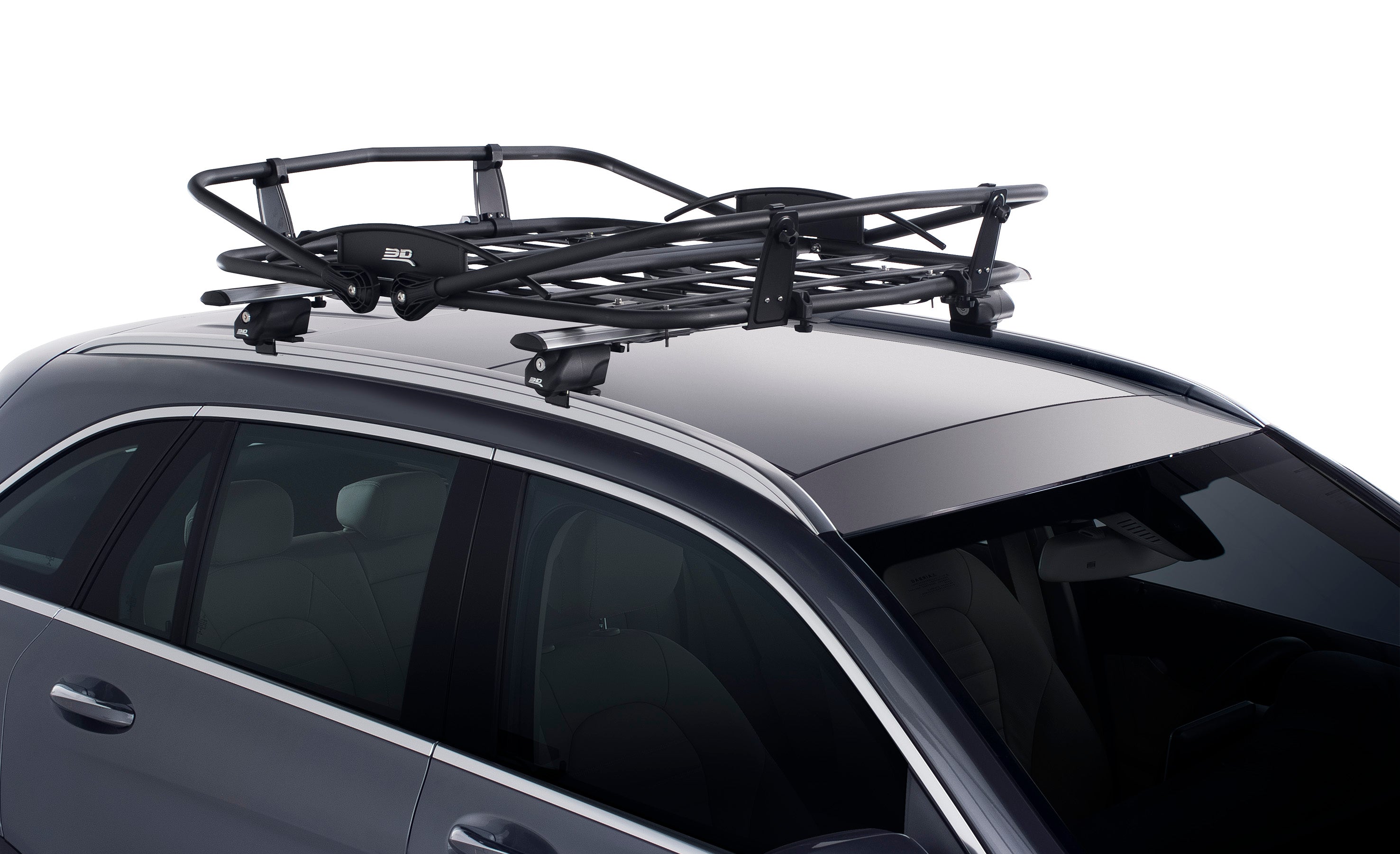 3D Maxpider Transforming Roof Basket 52"X43"X8"Roof Basket Carbon Steel Painted Universal 6126L