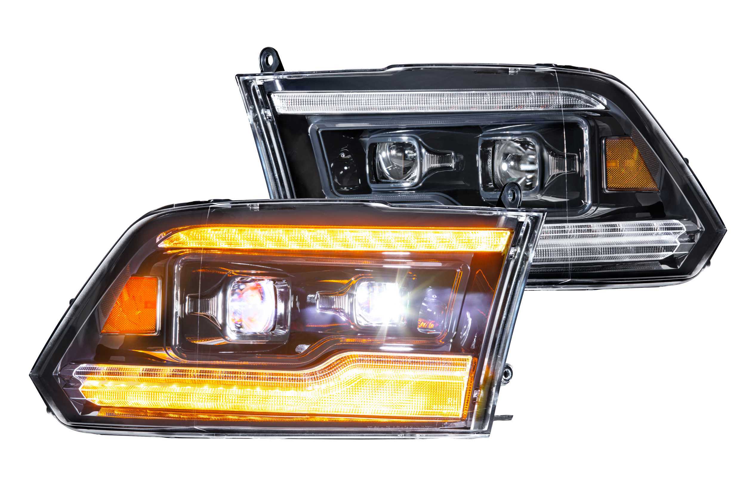 Morimoto 2009-2018 Dodge Ram XB Led Headlights Pair Amber DRL LF520-A-ASM