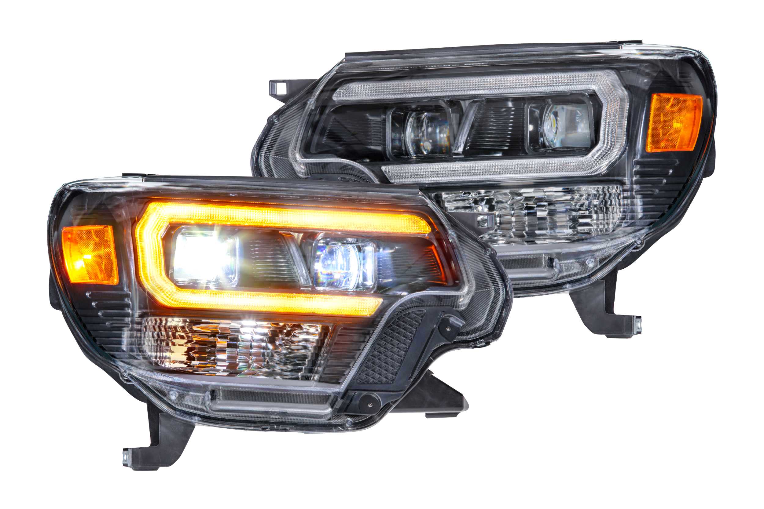 Morimoto 2012-2015 Toyota Tacoma XB Hybrid Led Headlights Pair Asm Amber Drl LF529-A