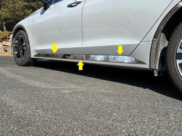 QAA 2021-2024 Kia K5 4 Door Sedan Stainless Steel Rocker Panel Trim 4Pc TH71805