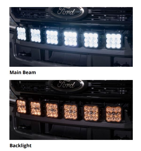 Diode Dynamics 2020-2022 Ford F250 F350 F450 F550 Super Duty SS5 Sport Grille CrossLink Light Bar Kit Yellow Combo DD7572