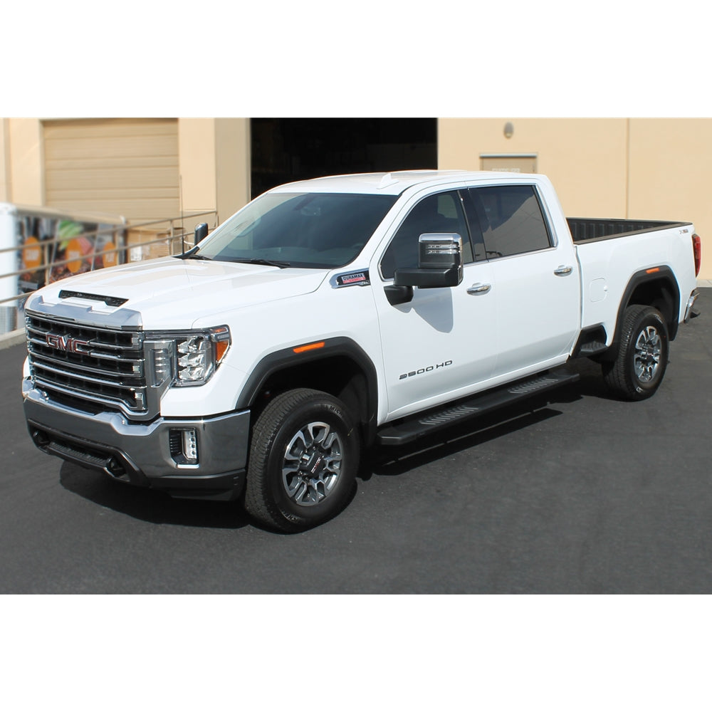Raptor Series 1999-2016 Ford F-250 F-350 Super Duty 6in OEM Style Slide Track Running Boards Black Textured Aluminum 1703-0344BT