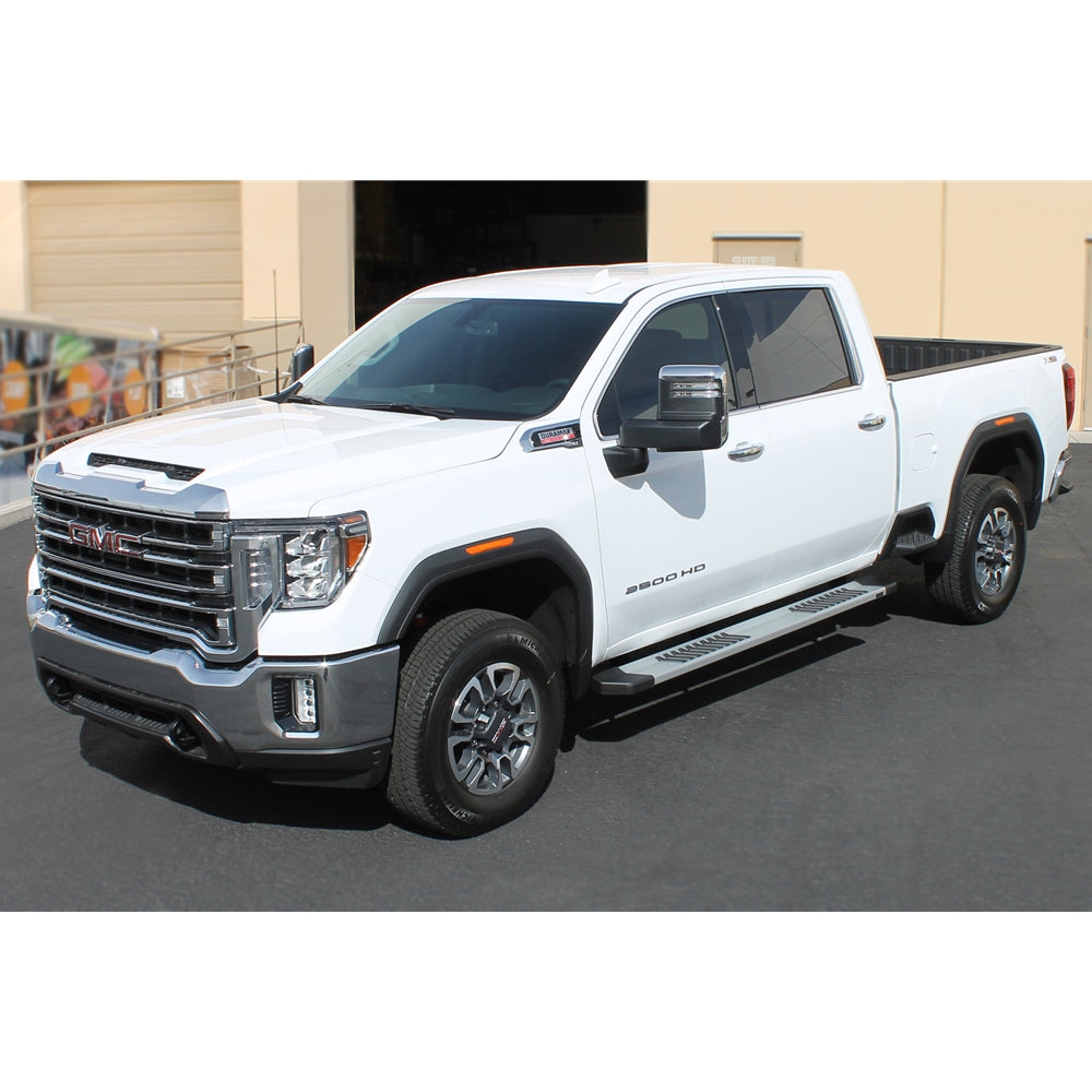 Raptor Series 1999-2016 Ford F-250 F-350 Super Duty 6in OEM Style Slide Track Running Boards Brushed Aluminum 1703-0344