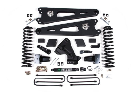 Zone OffRoad 2020 Ford F-350 Dually Gas 4 Inch Radius Arm Suspension Lift System No Shocks ZONF74