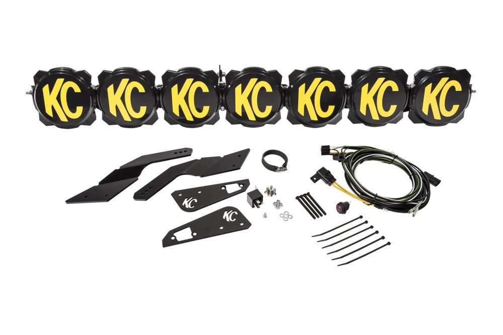 KC Hilites 2017-2023 Can-Am Maverick X3 Bracket Set 45" Pro6 Gravity LED 7 Light Bar Overhead Mount Pair 73425