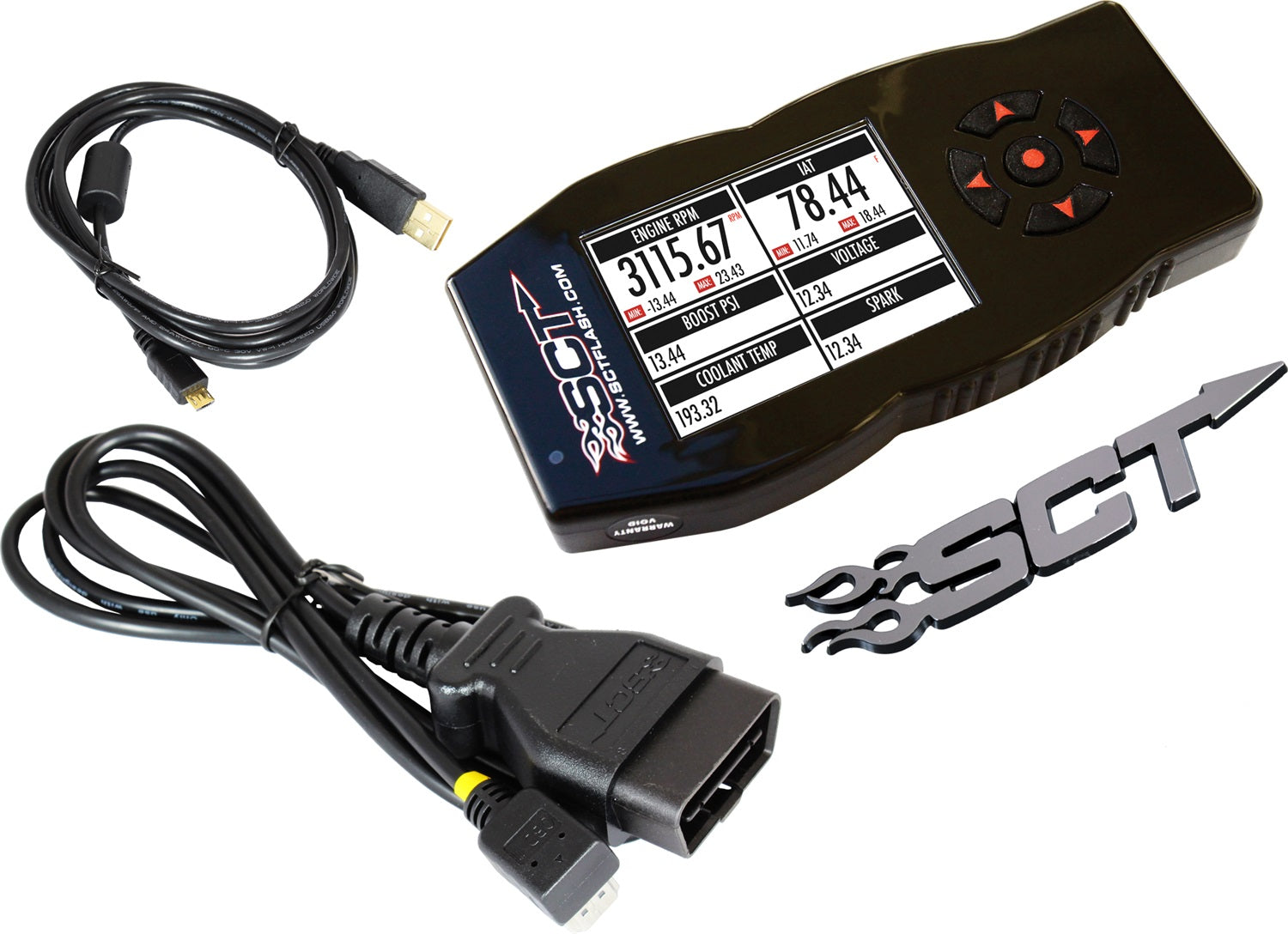 SCT Performance 1999-2014 GM Cars Trucks 4X Power Pre Loaded Flash Programmer 7416