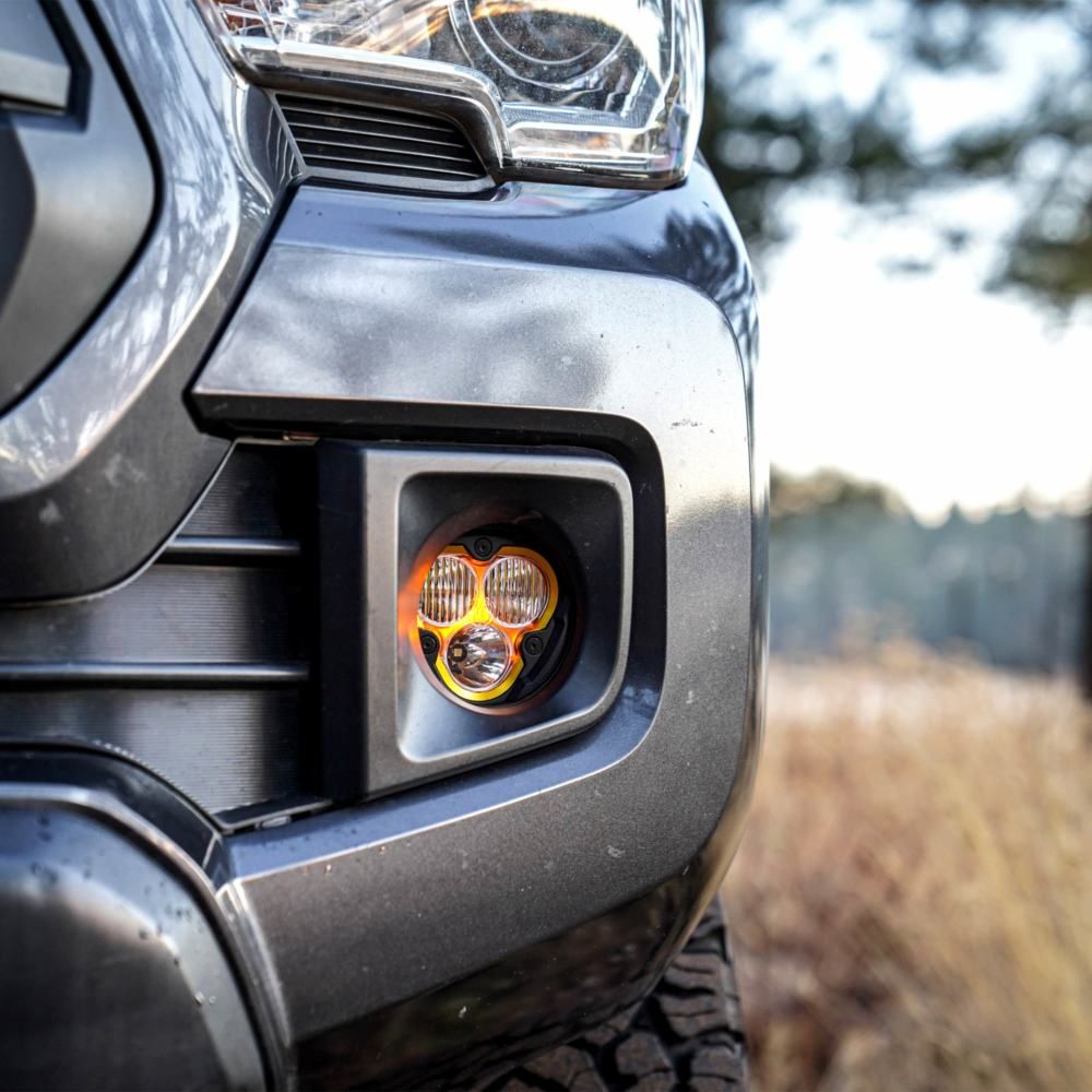 KC Hilites 2012-2024 Toyota Tacoma 2010-2024 4Runner 2014-2021 Tundra Bracket Set Fog Pocket Kit FLEX ERA 3 Brackets and Bezels 7471