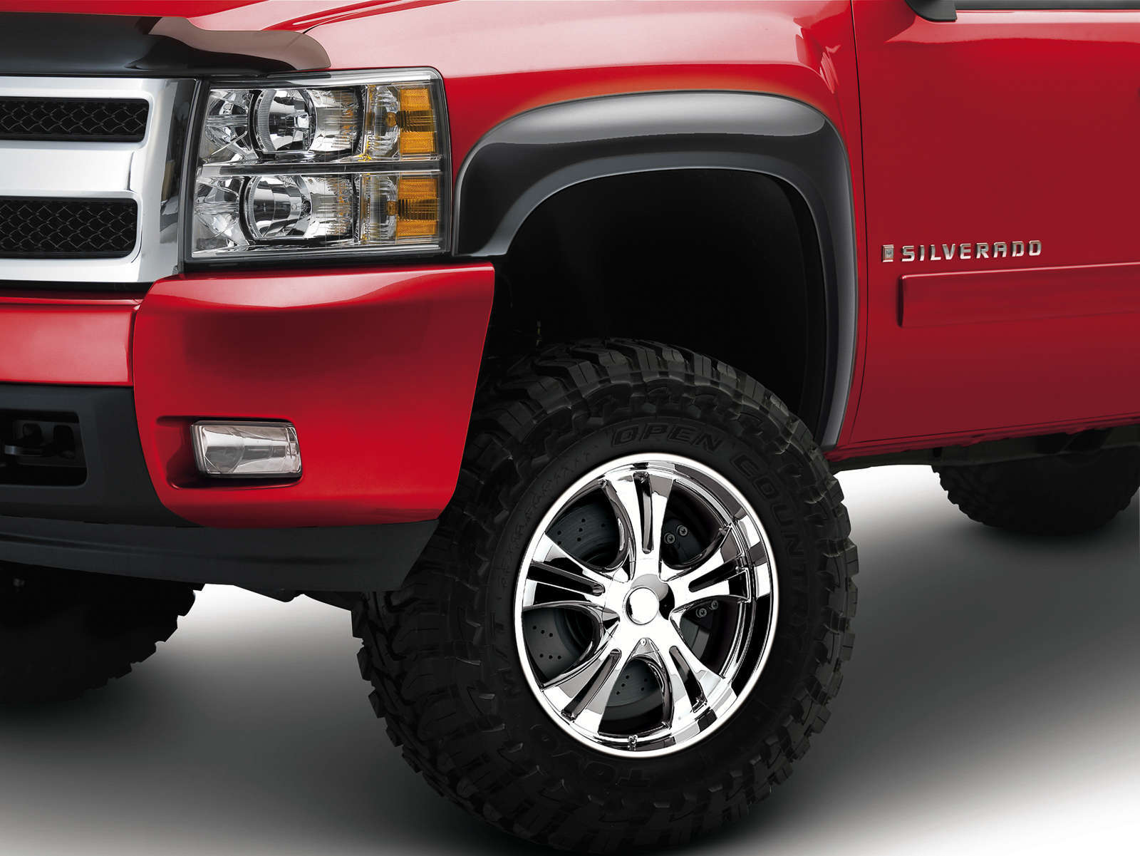 EGR 2007-2013 Chevrolet Silverado 1500 2007-2014 Chevrolet Silverado 2500HD 3500HD Crew Cab Extended Cab Pickup 4 Door Set Of 4 Rugged Fender Flares 751504