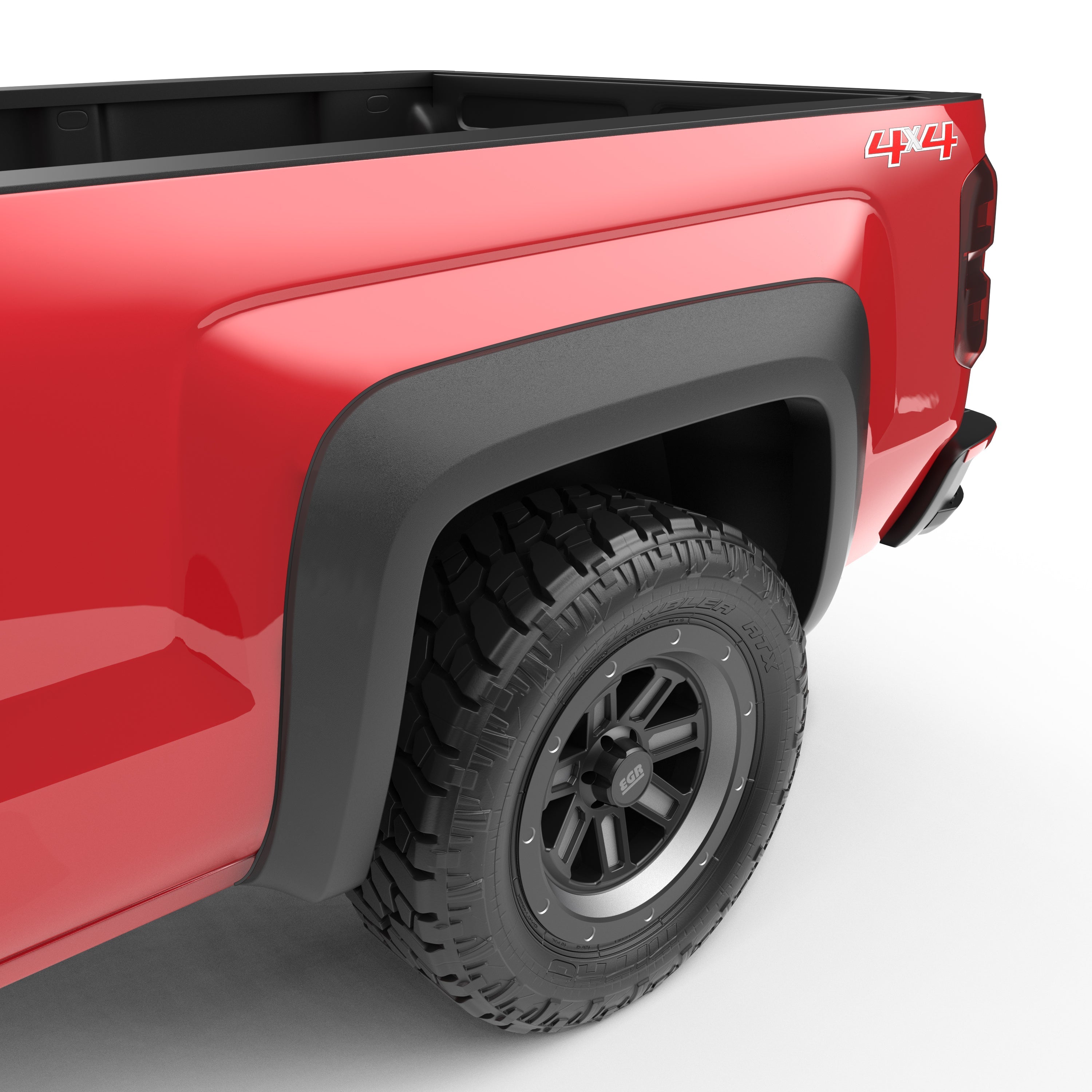 EGR 2014-2019 Chevrolet Silverado 1500 Silverado 2500HD Crew Cab Extended Cab Standard Cab Pickup 2 4 Door Set Of 4 Non Short Box Rugged Fender Flares 751574