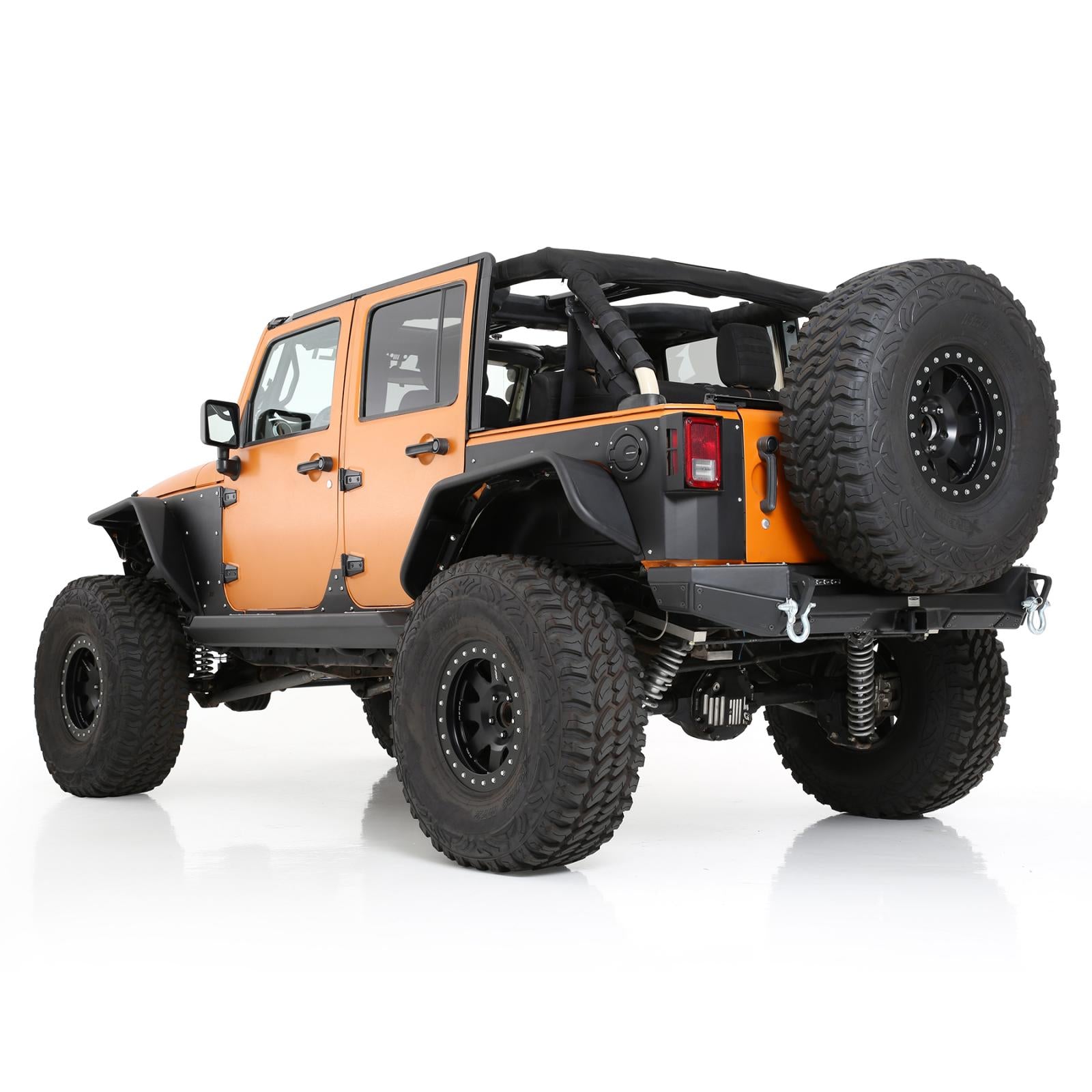 Smittybilt 2007-2018 Jeep Wrangler JK JK Unlimited XRC Gen2 Rear Bumper Receiver Hitch D-Ring Mount Black 76858LT