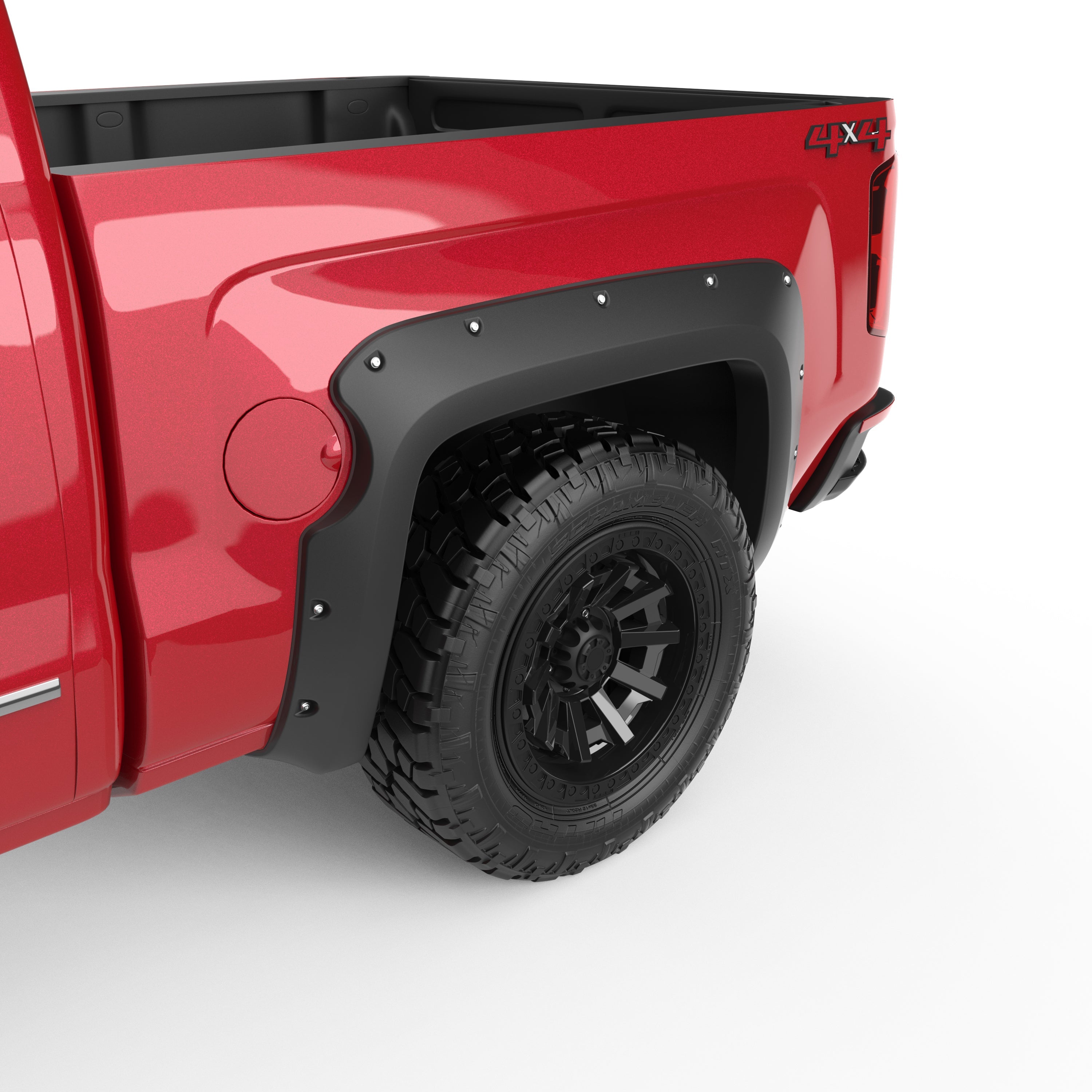 EGR 2014-2018 Chevrolet Silverado 1500 Crew Extended Standard Cab Pickup 2 4 Door Short Box Only Set Of 4 Traditional Bolt-On Look Fender Flares 791674