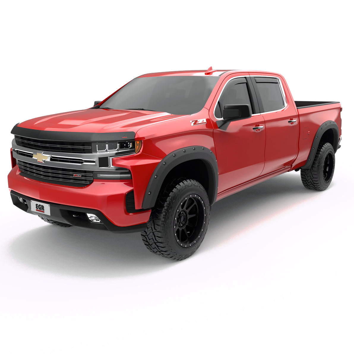 EGR 2019-2022 Chevrolet Silverado 1500 Crew Cab Extended Cab Standard Cab Pickup 2 4 Door Set Of 4 Traditional Bolt-On Look Fender Flares 791694