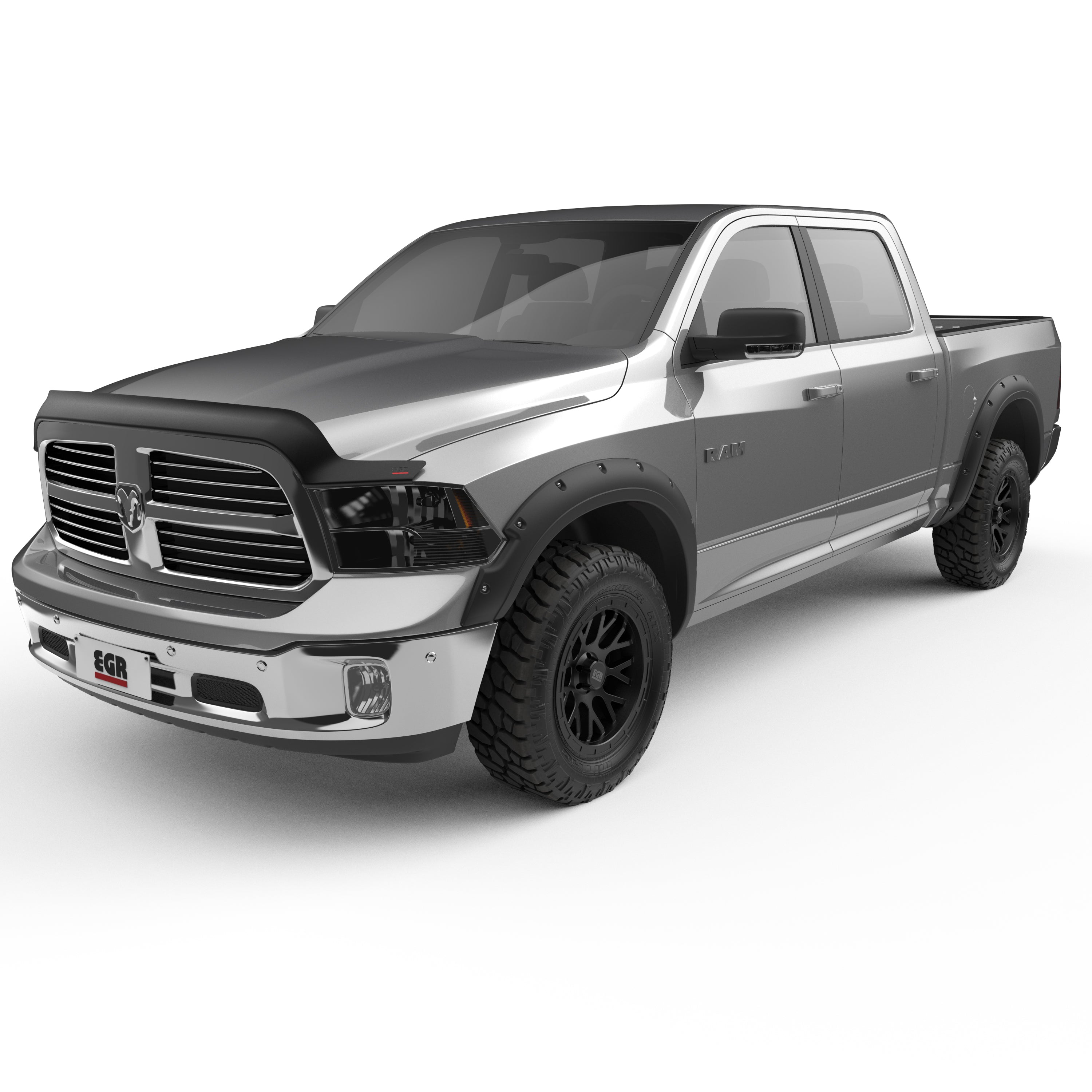 EGR 2009-2018 Dodge Ram 1500 2011-2023 Ram 1500 Classic Crew Cab Extended Cab Standard Cab Pickup 2 Door 4 Door Traditional Bolt-On Look Fender Flares 792654