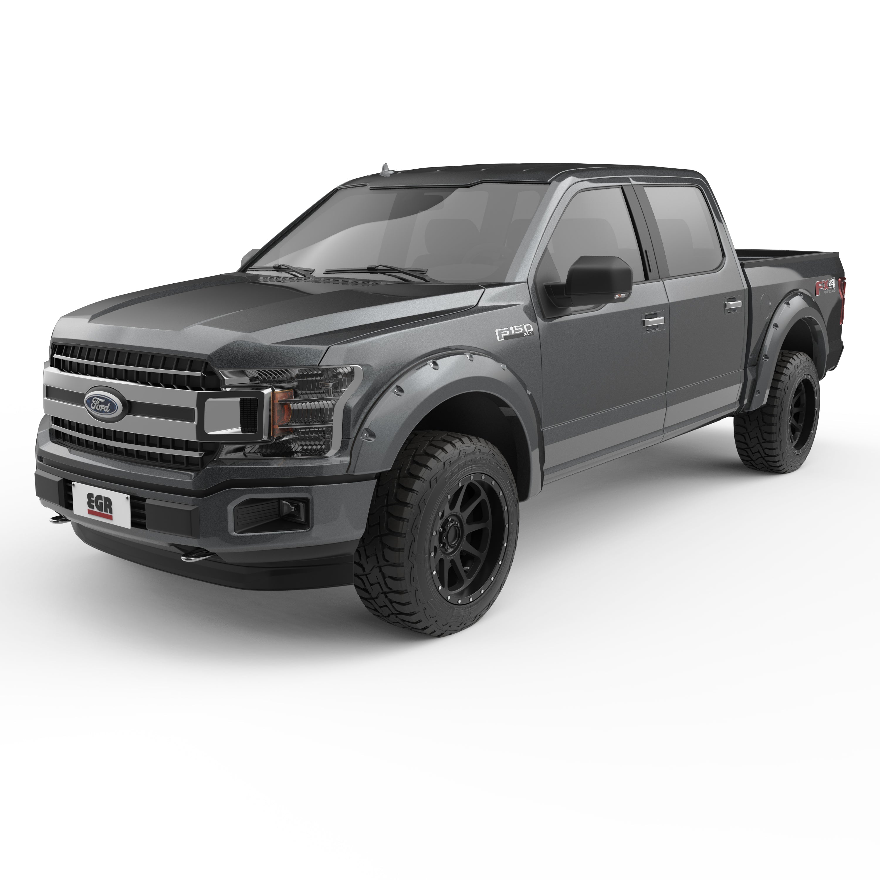 EGR 2015-2017 Ford F-150 Extended Crew Standard Cab Pickup 2Door 4Door Painted To Code Magnetic Set Of 4 Non Raptor Traditional Bolt-On Look Fender Flares 793474-J7